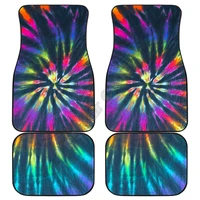 colorful neon tie dye car floor mats 3d printed pattern mats fit for most car anti slip cheap colorful 02