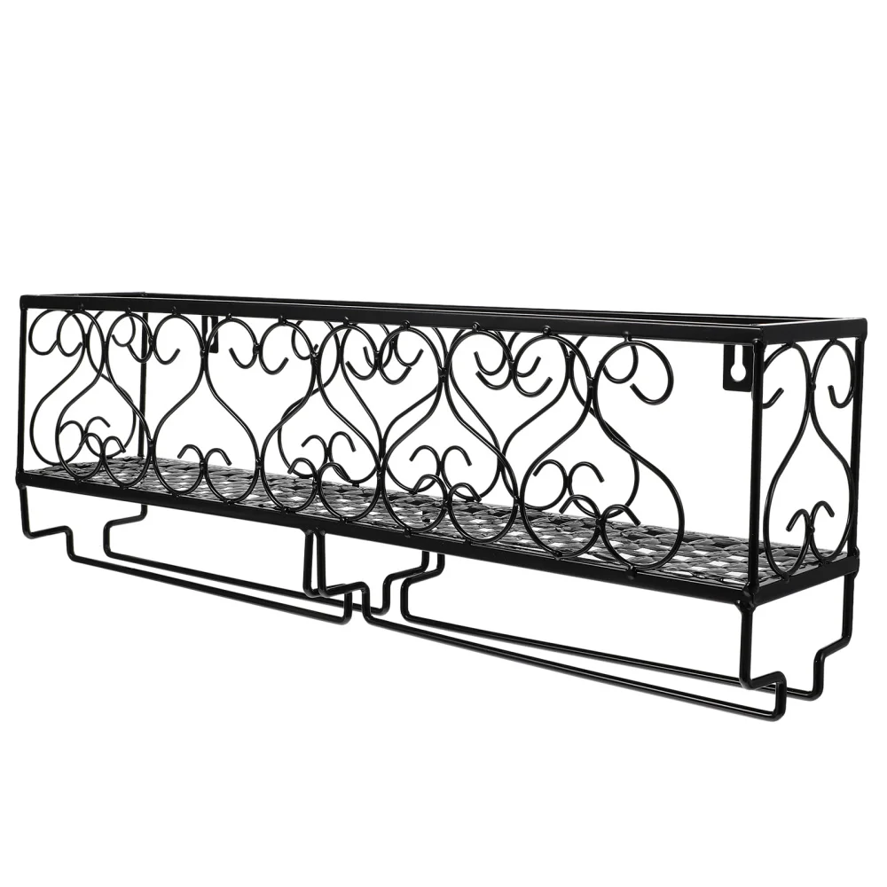 

1pc Wall Mounted Bottle Cups Holding Rack Organizer Wall Shelf Organizer