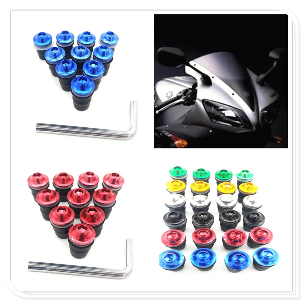 

2021 Motorcycle 10PCS Windscreen Windshield Bolts Screws for SUZUKI DRZ400E CB500F SM R1200GS DJEBEL250XC 250SB