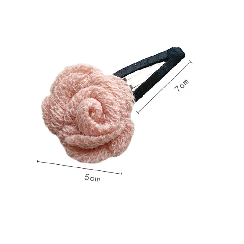 Ruoshui трикотажные Цветочные аксессуары женская заколка для волос ручной работы с