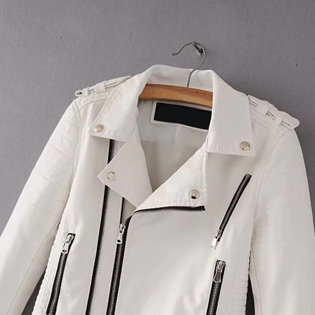 Куртка женская Повседневное однотонные Цвет с отложным воротником на