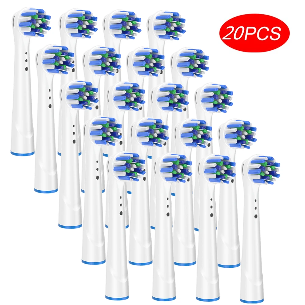 

20pcs Sensitive Gum Care Replacement Toothbrush Heads For Braun Oral b toothbrush heads Dual Clean Cross Action Brush Head