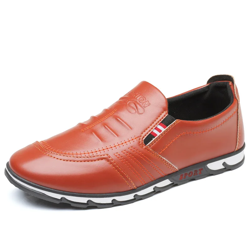 Мужские модные Лоферы без застежки Деловые повседневные Мокасины в британском