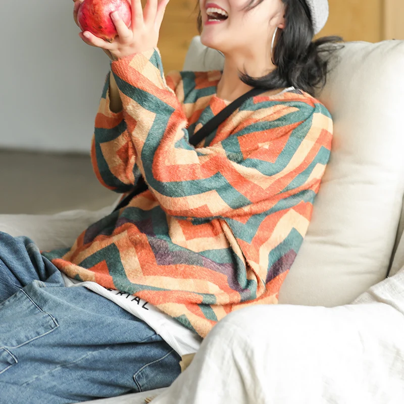 Johnature Women Pullover Sweaters Sweet Soft Cloths 2019 Autumn New Long Sleeve O-Neck Mori Girl Vintage | Женская одежда