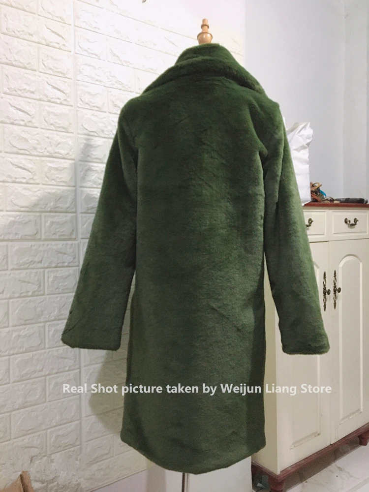 

Oversized Coat Winter Jacket Women 2020 Solid Faux Rabbit Fur Coat Warm Thick Fashion Loose Ladies Coat Long Coat Women Jacket