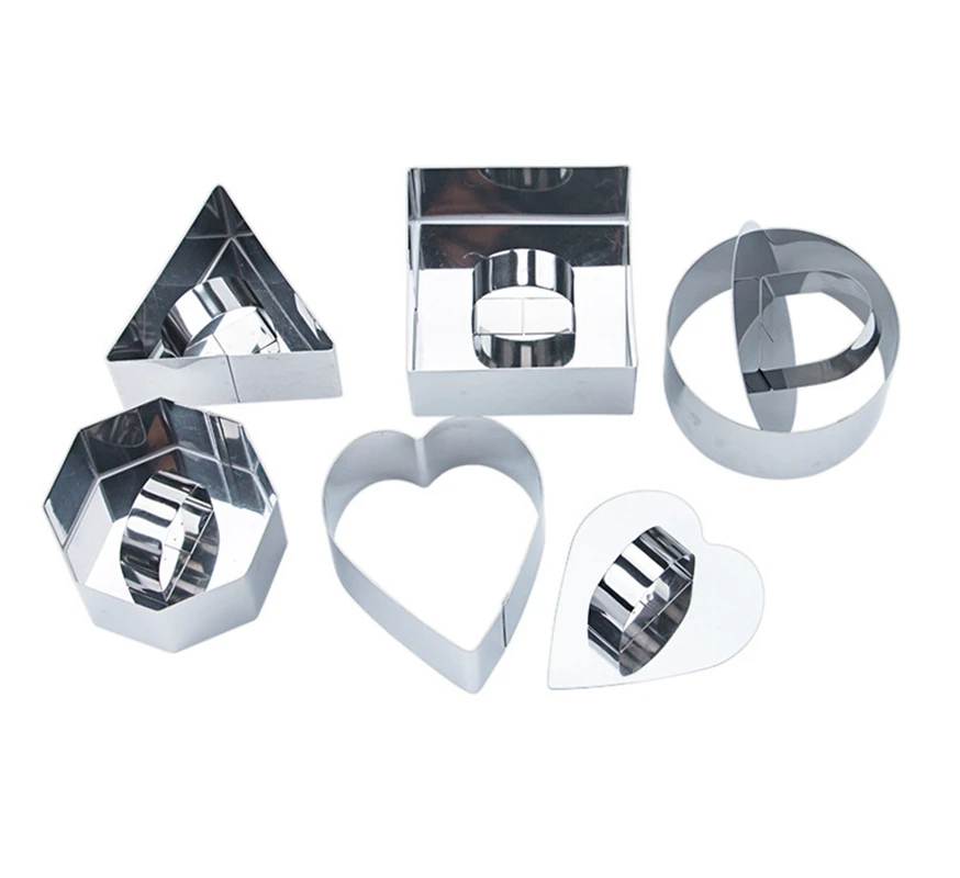 

5PCS Stainless Steel Cake Rings, Mousse Cake Molds and Pastry Baking Ring,Food Ring Mould Dessert Rings Set for Baking
