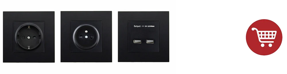 Atlectric пластиковая панель розетка ЕС FR стандартная настенная розетка Usb 86 мм* 86 мм вилка электрическая розетка Франция Enchufe