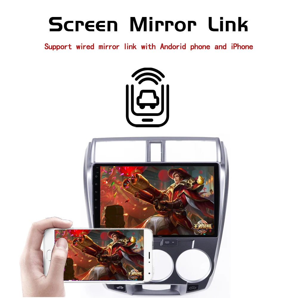 

4G 64G For Honda City 2008 - 2013 Car Android Radio Multimedia Video Player GPS Navigation Stereo No 2 Din DVD Player Head Unit