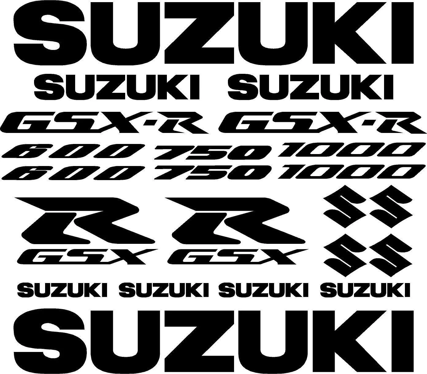 

For 22 x Matt Schwarz GSX R GSXR Aufkleber Sticker Satz