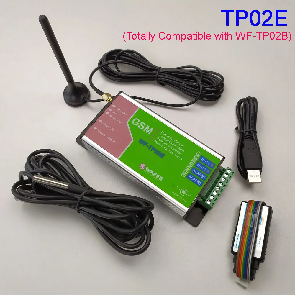 WF-TP02E GSM монитор температуры и SMS сигнализация и регистратор данных через электронную почту и оповещение о неисправности питания, совместимое с WF-TP02B