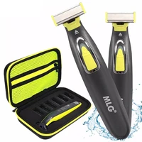 one blade hybrid electric trimmer razor shaver waterproof portable depilatory beard hair groomer body hair groomer for men and w