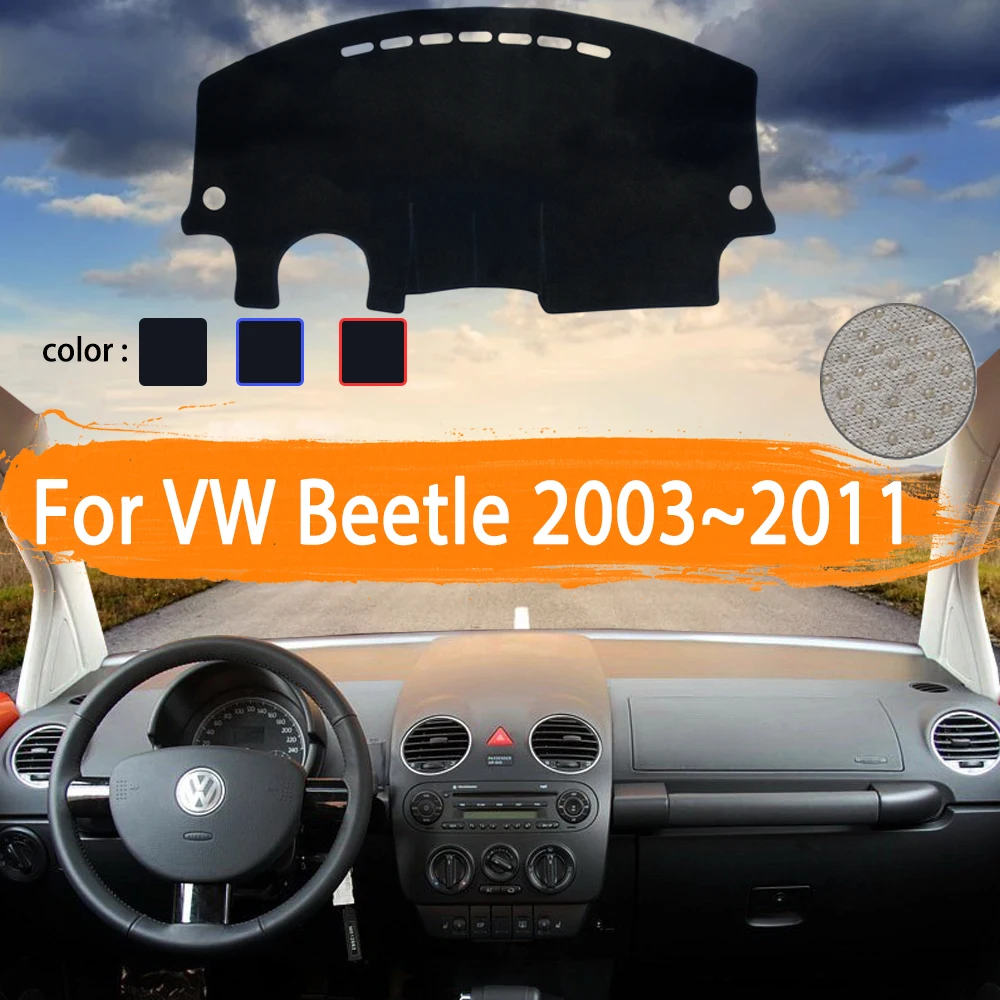 

Чехол для приборной панели автомобиля VW Volkswagen Beetle 2003 ~ 2011, коврик для защиты от светильник, Солнцезащитный ковер, автомобильные аксессуары ...