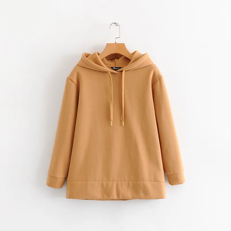 Женская толстовка с капюшоном осень 2019 новые модные флисовые пуловеры длинными