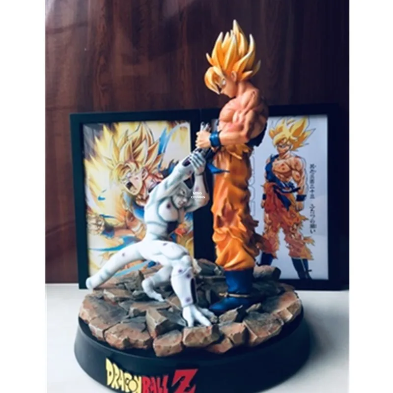 1" аниме Dragon Ball Z статуя Сон Гоку против Frieza бюст сцена полная длина портрет Kakarotto анимационная фигурка GK игрушечная коробка 41 см V337