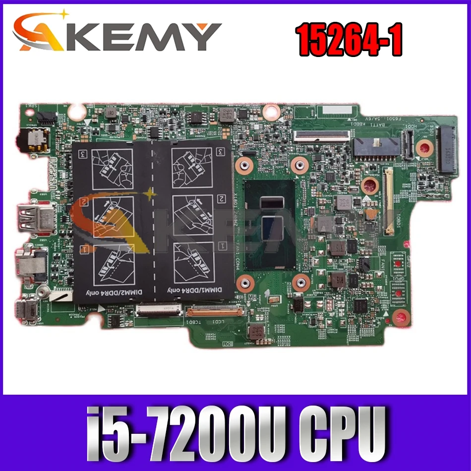 

CN-00M56T для DELL Inspiron 13 7000 7368 7378 7569 7579 материнская плата портативного компьютера с i5-7200U материнская плата 15264-1 00M56T 0M56T DDR4 ОК