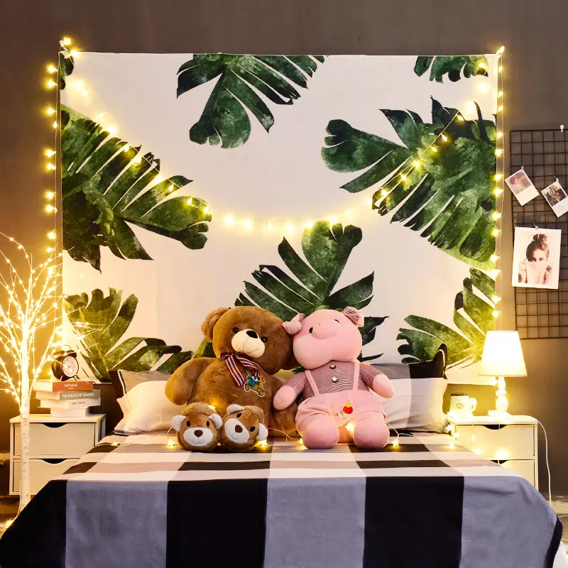 

cloth net red homestay decorative wall cloth dormitory bedroom bedside set background decorative cloth tapestry