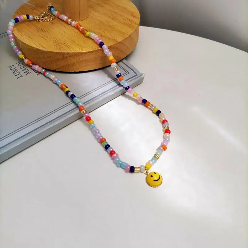

OE Fashion Women Jewelry Colorful Beads Necklace Bohemia Style Popular Style Beads Choker Necklace For Party Gift