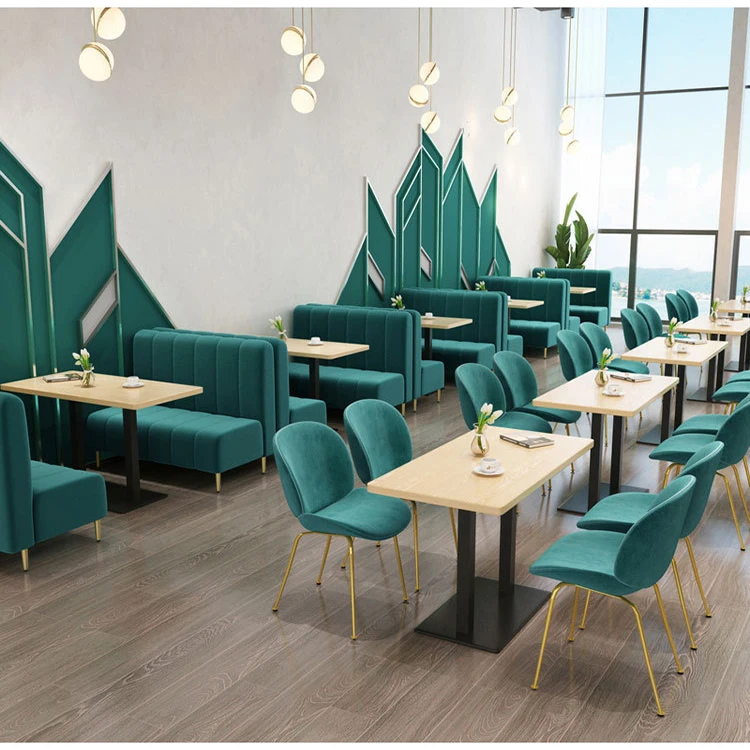 

Fashion Cafe Furniture Sets Western Restaurant Coffee Dessert Shop Milk Tea Table and Chair Combination