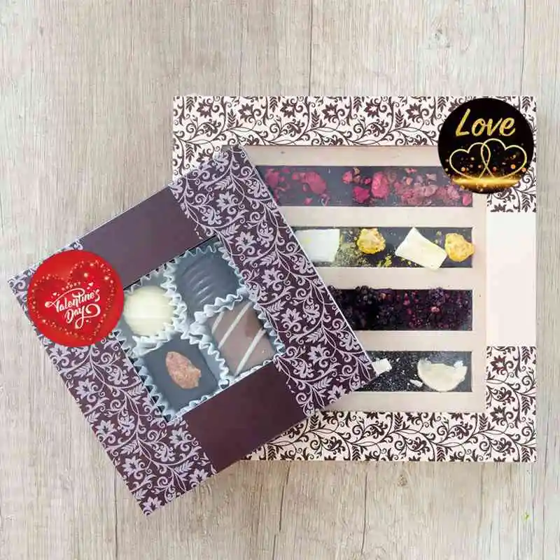 

Valentine's Day Sticker 1 Inch Sealing Sticker Gift Decor Sticker Label Roll Round Sticker Label Heart Shape Box Tag Stickers