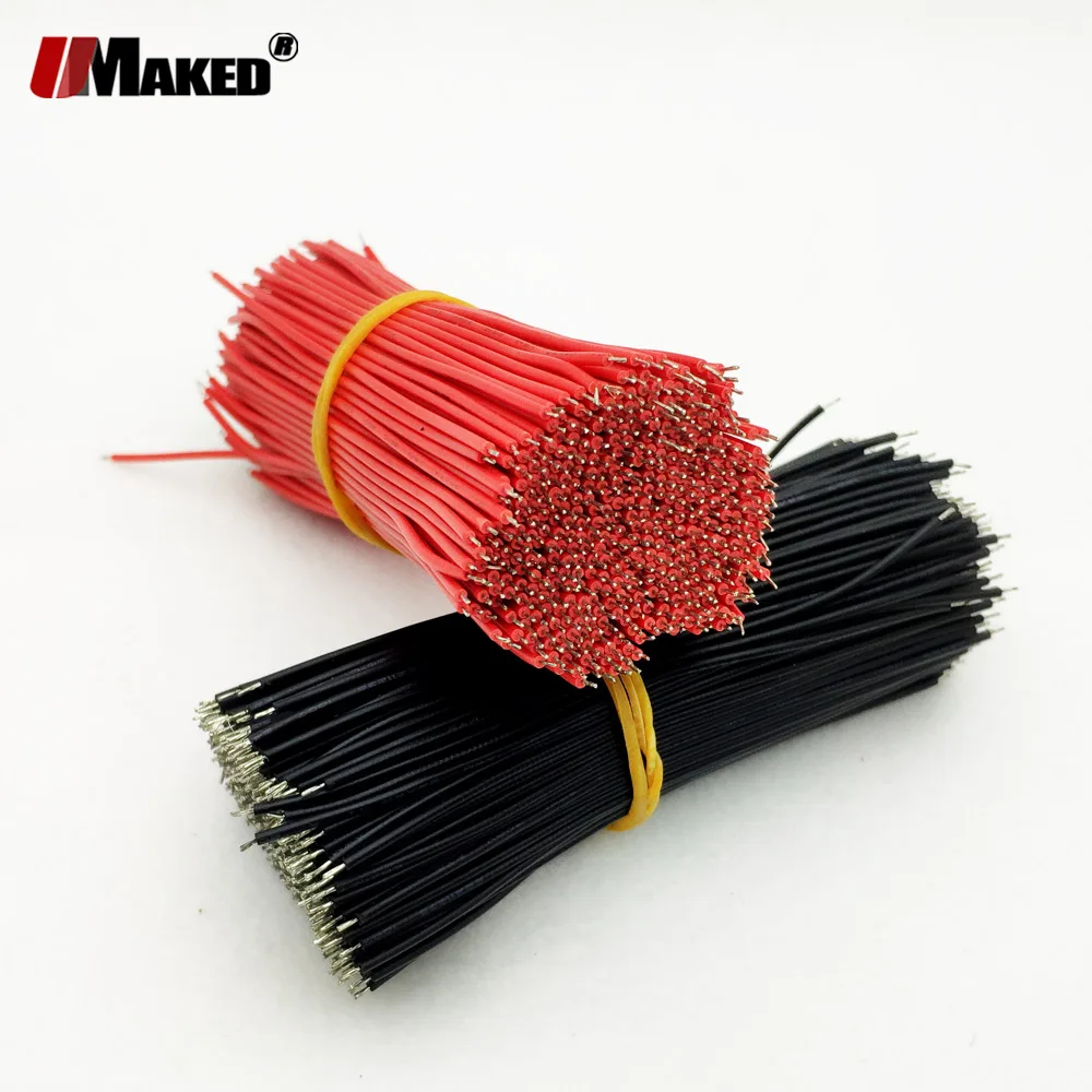 Светодиодный кабель cbales 100 шт. 1000 24awg 26AWG L:10 см UL2468 луженая медь красный/черный