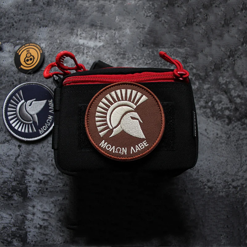 Спартанский воин руль вышивка тактическая нашивка на липучке солдат крючок