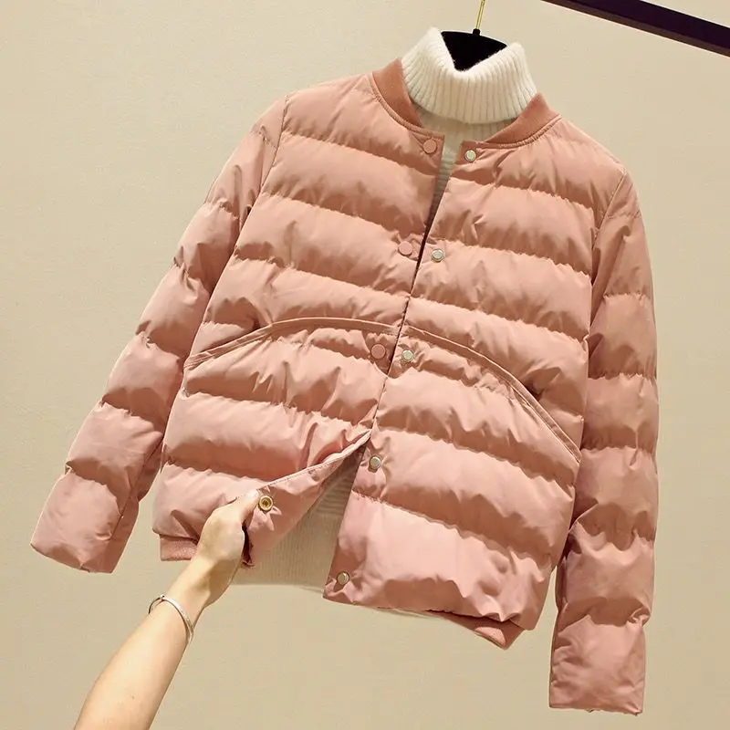 Lightweight Cotton-Padded Jacket Women Short Coat Parka 2023 New Spring Autumn Winter Warm  Loose Baseball Uniform Parkas Thick