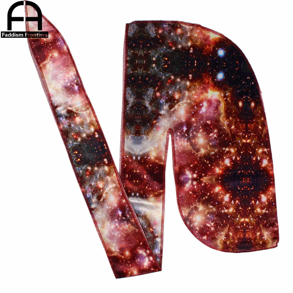 Бархатные банданы Durag с космическим принтом для мужчин зимние мужские бархатные