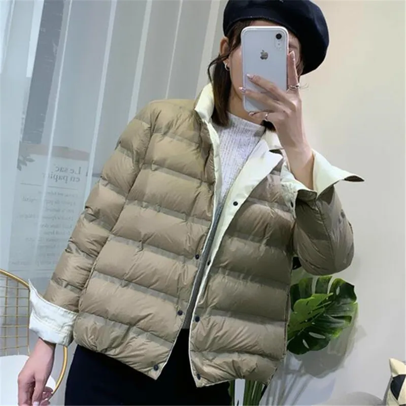 Женская однотонная парка цвета хаки с карманами на молнии | одежда