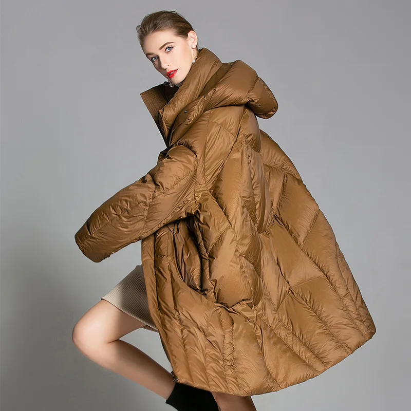 2019 новая длинная 100 кг женская одежда корейский стиль зимняя куртка размера плюс