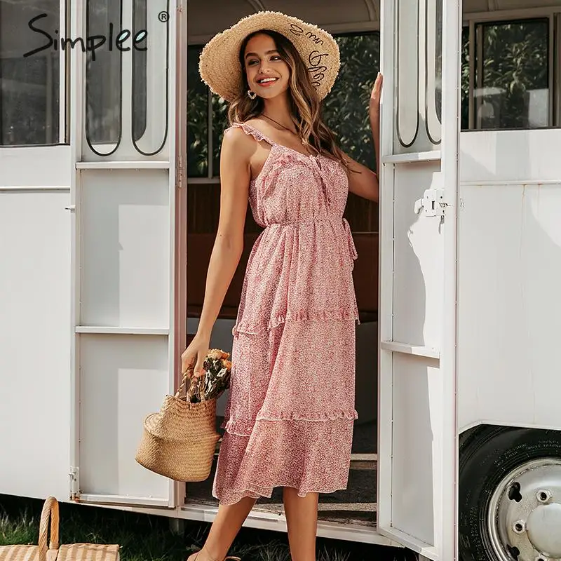 Женское платье на тонких бретельках Simplee элегантный весенний праздничный
