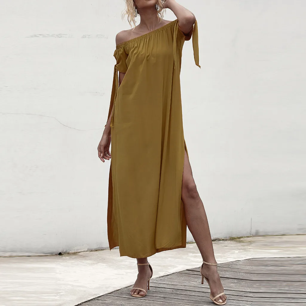 Женское элегантное однотонное платье на весну и лето Лидер продаж женское