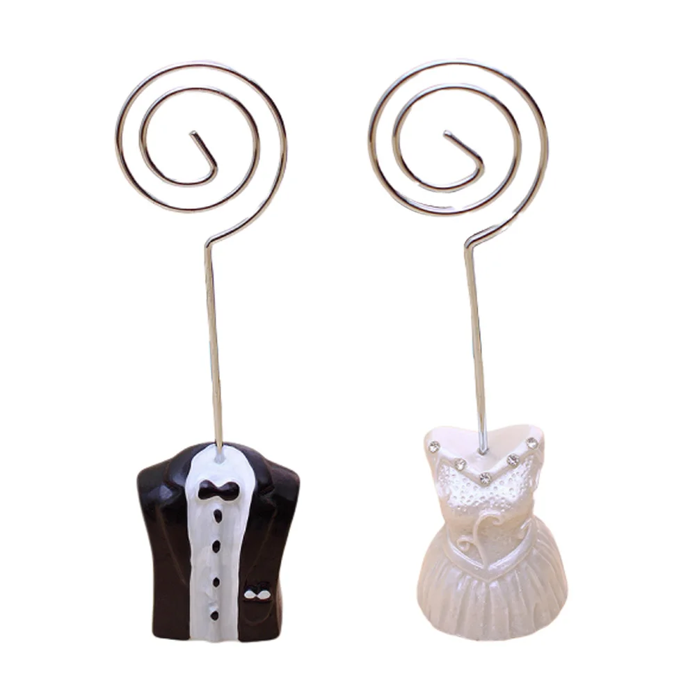 2 шт. смоляный Настольный держатель именных карт для невесты и жениха Свадебные