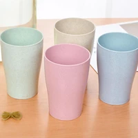 4pcsset multi use degradable wheat straw mouthwash cup toothbrush cup wash cup couple cup water coffee milk juice drinking cup