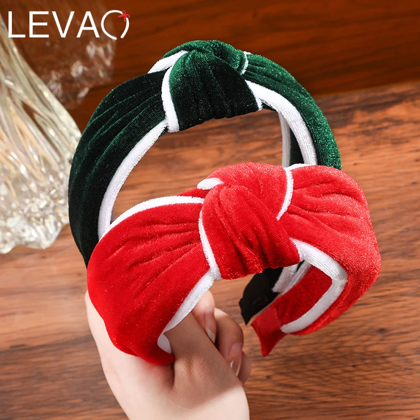 

LEVAO новая осенняя и зимняя плюшевая повязка для волос обруч женский узел Рождественское украшение эластичная повязка на голову аксессуары ...