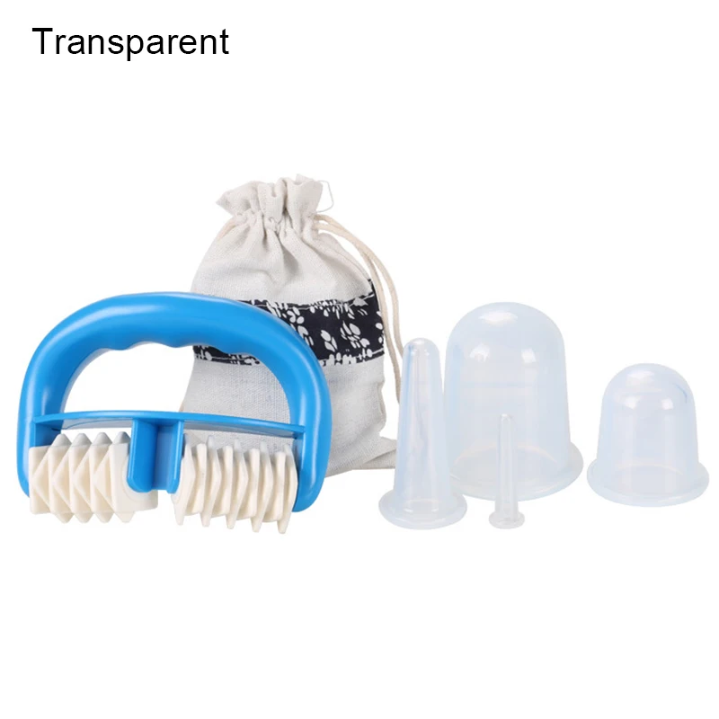 

6pcs/Set Silicone Massage Cups Set Anti Cellulite Vacuum Cups with Massage Roller for Full Body Face Back Massage P9