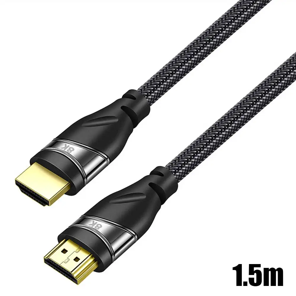1.5m Высокая скорость 8K HDMI 2,1 кабель медный 30AWG 4K@ 120HZ HDMI 2,1@ 60 HZ UHD HDR 48 Гбит/с кабель HDMI конвертер для PS4 HDTVs проекторы - Цвет: 1.5m