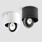 Регулируемый угловой приглушаемый светильник для поверхностного монтажа, потолочный светильник, 5 Вт, 7 Вт, 10 Вт, 12 Вт, 15 Вт, 18 Вт, Светодиодный точечный светильник с монолитным блоком светодиодов, потолочный светильник