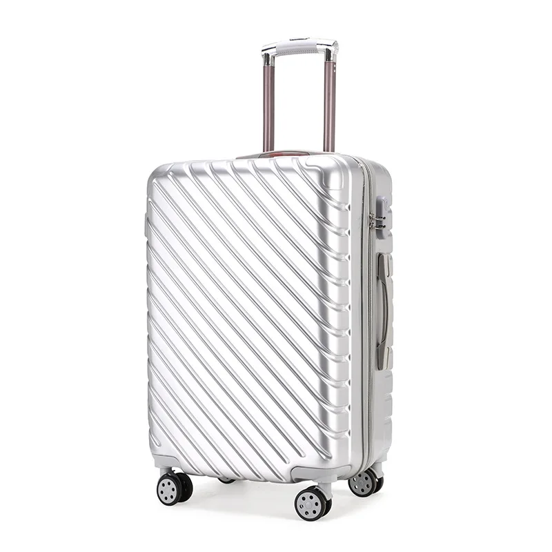 Silver Дорожный чемодан на колесиках, 24 дюйма, 20 дюймов, сумка на колесиках, чемодан для путешествий, модная женская сумка, жесткая багажная коробка - Цвет: Silver