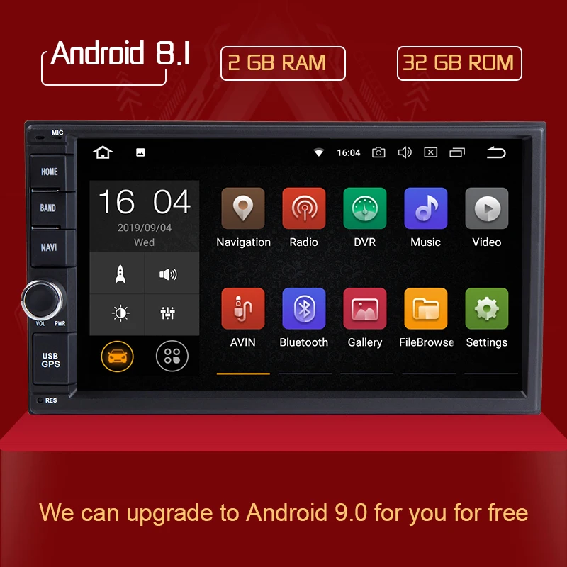 Автомобильный DVD плеер Android 8 1 2 Din радио универсальная GPS навигация мультимедийный