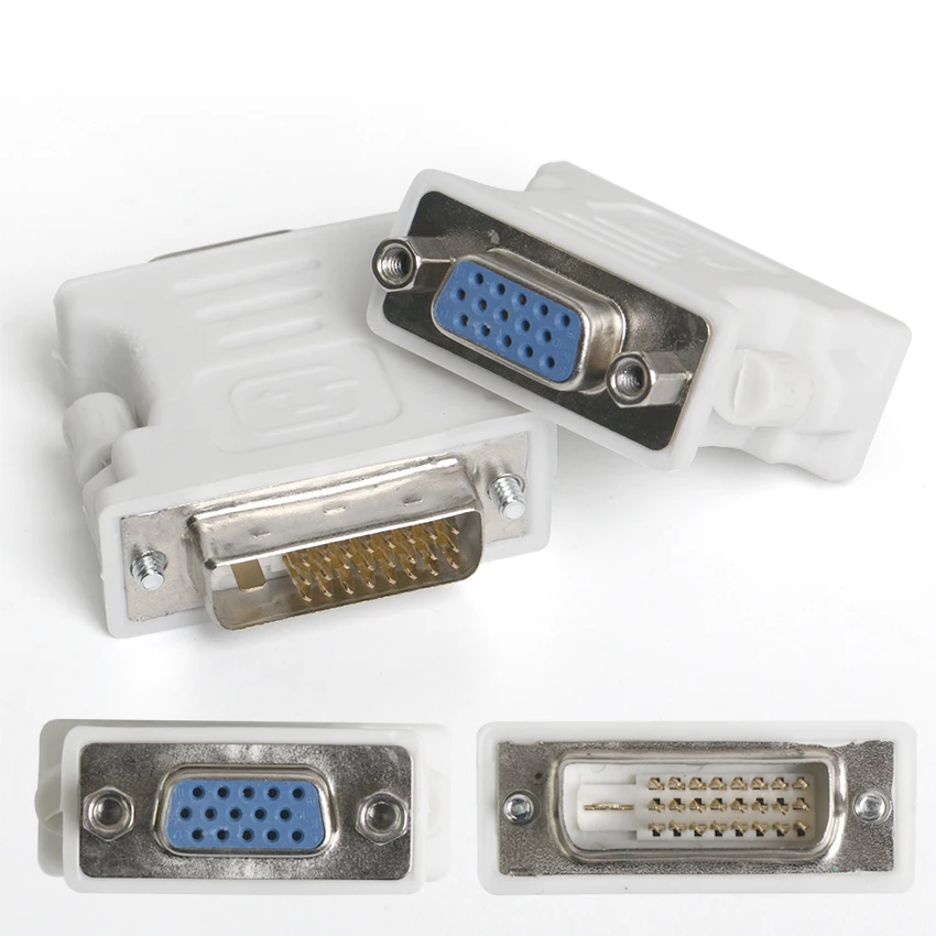 

DVI to VGA Adapter DVI24 + 5 female DB15 connector VGA Connect VGA Video DVI Male Female conversion 100pcs