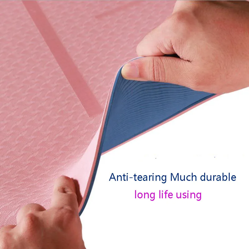 

Training Dance Environmental Protection And Fitness For Yoga Mat Two-Color/Monochrome Posture Yoga Line Tpe Anti Slip Sport Mat
