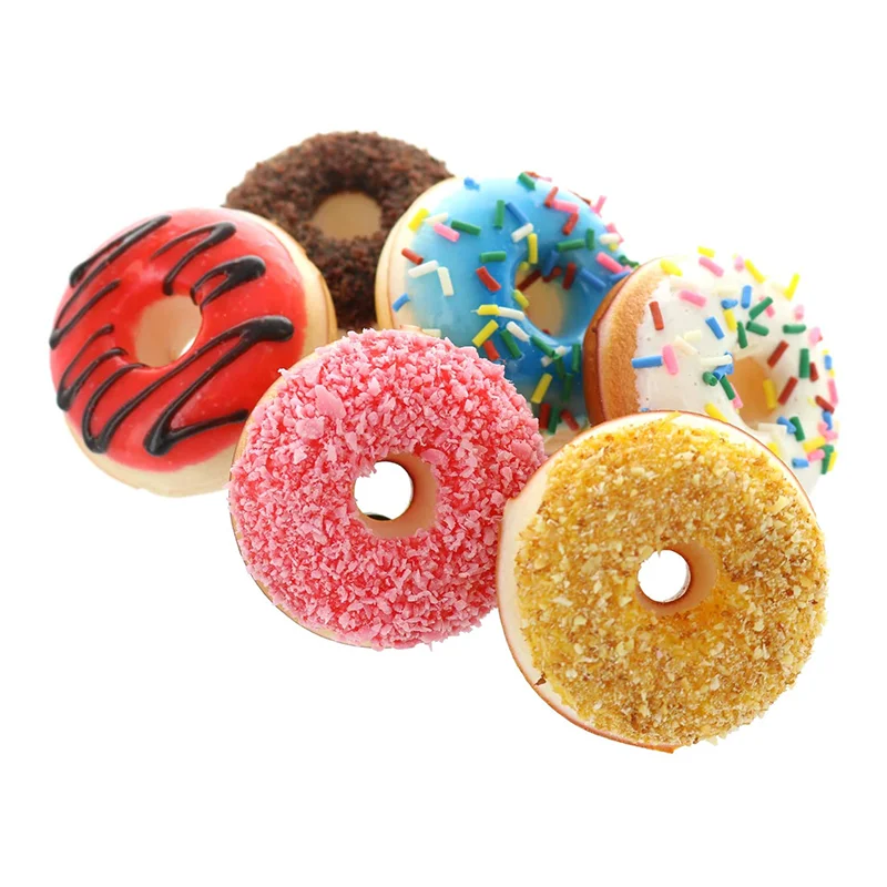 Cute Squeeze Squishy Donut Slow Rising Simulation PU Bread Cake Scented Soft Squeezies Toys Stress Relief for Kid Fun Gift