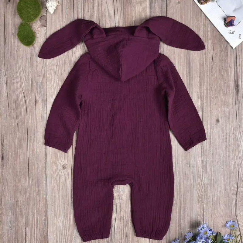 2020 Милый хлопковый льняной комбинезон для новорожденных 0 24 месяцев младенцев