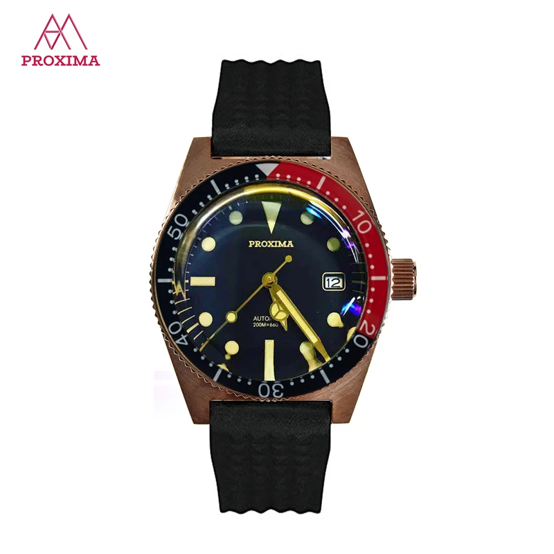 Proxima Для мужчин механические часы подводная лодка Водонепроницаемый 200 м