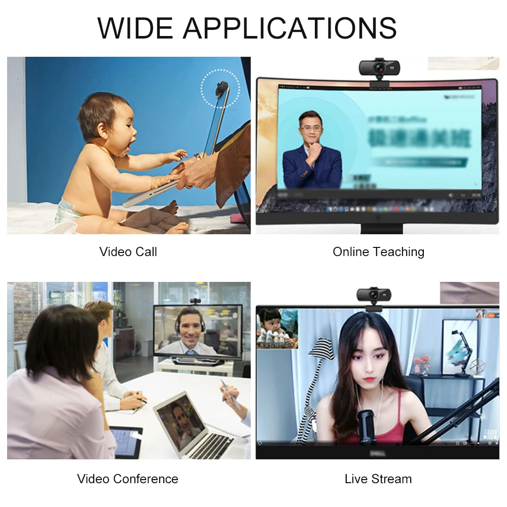 

P5 USB Webcam 2K High-definition Computer Camera Conference Cam W/ Microphone Driver Clip-on Camera For Laptop Desktop Computer