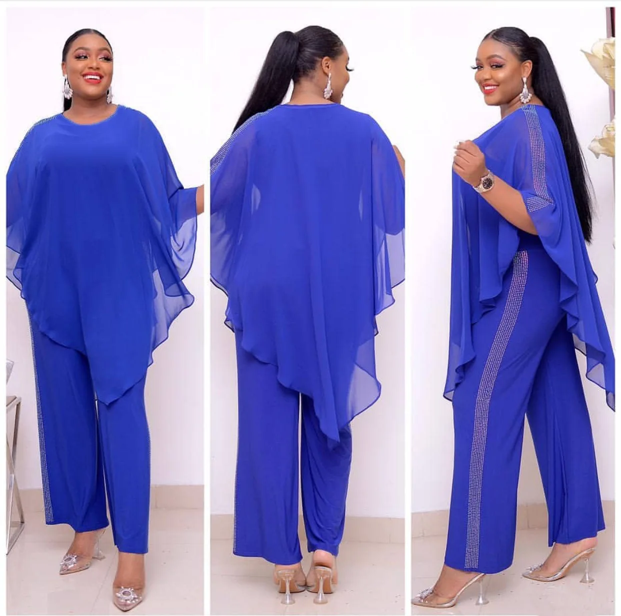 Африканские комплекты для женщин Новые африканские эластичные мешковатые брюки