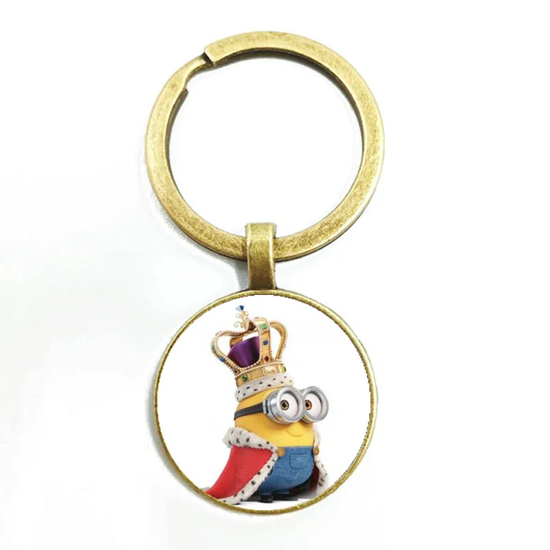 19 Despicable Me Minion Action Movie Glass Cabochon Keychains for Kid - Цвет: 19