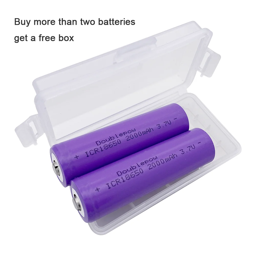 Новая Оригинальная батарея Doublepow 18650 3 7 V 2000mah литиевая аккумуляторная для
