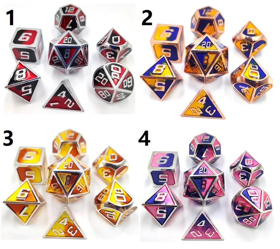 Новое поступление высококлассные многогранные металлические кости 7 шт./компл.