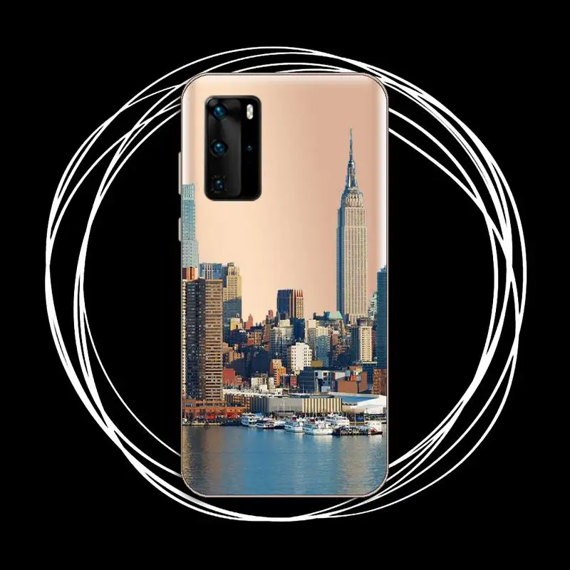 

new york Phone Case Transparent for Huawei P20 P30 P40 lite pro P smart 2019 honor 8x 10i